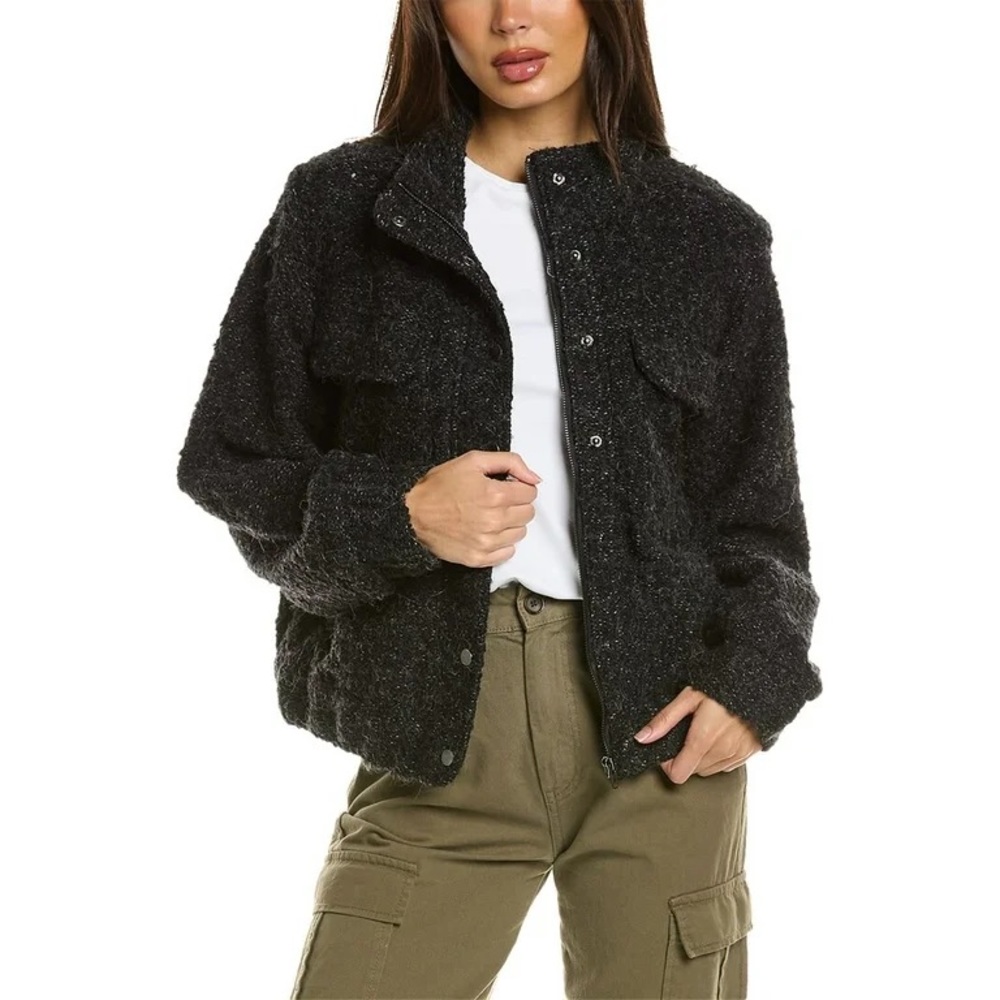NWT MICHAEL STARS Charcoal Color Leti Boucle Jacket, size XS, NWT! Perfect cond